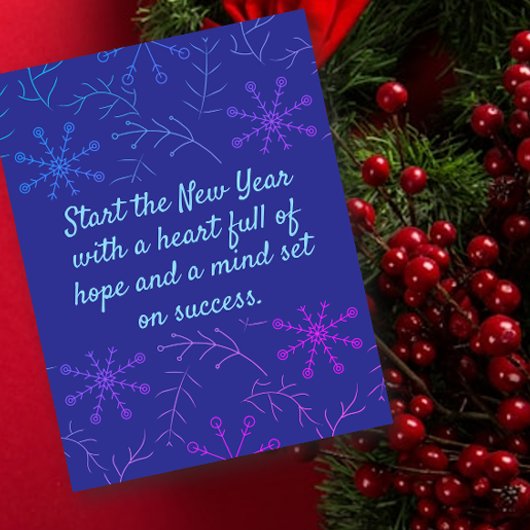 ブルースノーフレーククリスマスフラットホリデーカード シーズンカード