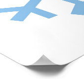 ブルースノーフレーククリスマスプレスター ポスター (角)