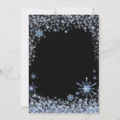 ブルースノーフレーククリスマスホリデーパーティー 招待状 (裏面)