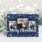 ブルースノーフレーククリスマスポストカード ポストカード