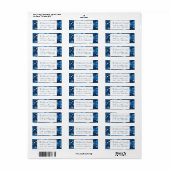 ブルースノーフレーククリスマス差出人住所ラベル ラベル (フルシート)