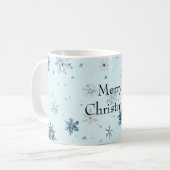 ブルースノーフレーククリスマス コーヒーマグカップ (正面左)