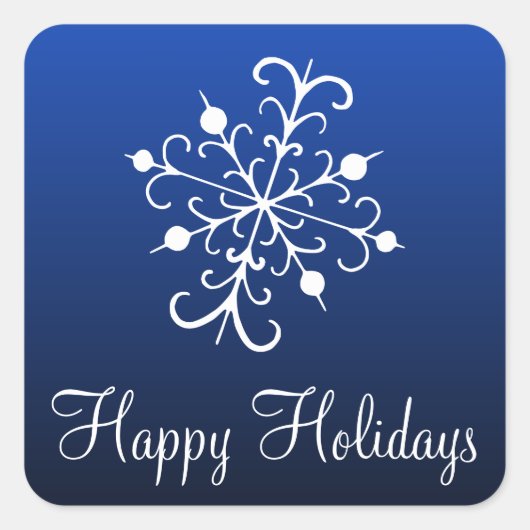 ブルースノーフレークシール スクエアシール (正面)