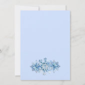 ブルースノーフレークスアーチクリスマスパーティー 招待状 (裏面)