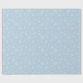 ブルースノーフレークスウィンターホリデークリスマス ラッピングペーパー (フラット)