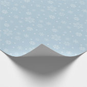 ブルースノーフレークスウィンターホリデークリスマス ラッピングペーパー (角)