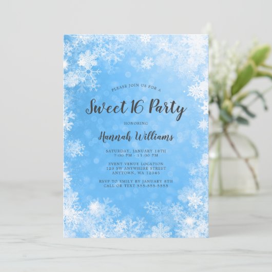 ブルースノーフレークスウィンターワンダーランドスウィート16 招待状 (スタンド正面)
