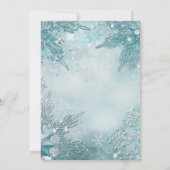 ブルースノーフレークスウィンターワンダーランドホリデーパーティー 招待状 (裏面)