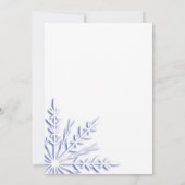 ブルースノーフレークスオンホワイトニューイヤーイブパーティー 招待状 (裏面)