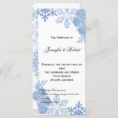 ブルースノーフレークスオンホワイト結婚式 プログラム (正面/裏面)