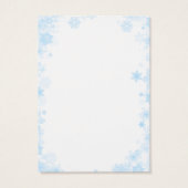 ブルースノーフレークスクリスマスイヤリングディスプレイカード (裏面)