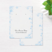 ブルースノーフレークスクリスマスイヤリングディスプレイカード (デスク)