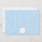 ブルースノーフレークスクリスマスオーナメントホリデーパーティー 招待状 (裏面)