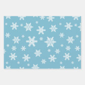 ブルースノーフレークスクリスマスセット3 ラッピングペーパーシート (正面2)
