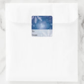 ブルースノーフレークスクリスマスプレゼントラベル スクエアシール (バッグ)