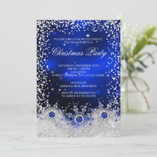 ブルースノーフレークスクリスマスホリデーパーティー 招待状 (スタンド正面)