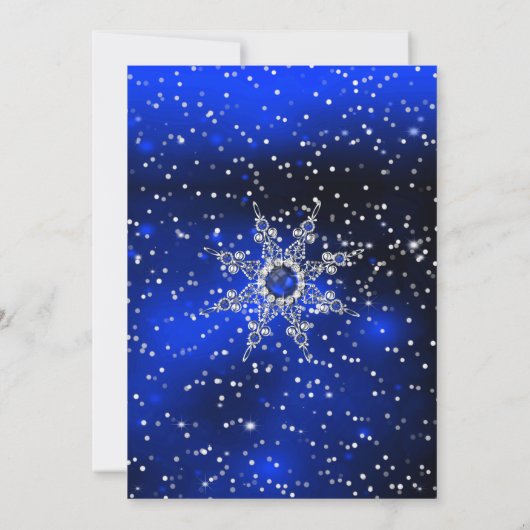 ブルースノーフレークスクリスマスホリデーパーティー 招待状 (裏面)