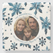 ブルースノーフレークストーンコースター ストーンコースター (正面)