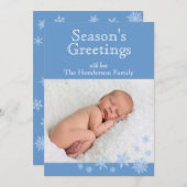 ブルースノーフレークスホリデーカード シーズンカード (正面/裏面)