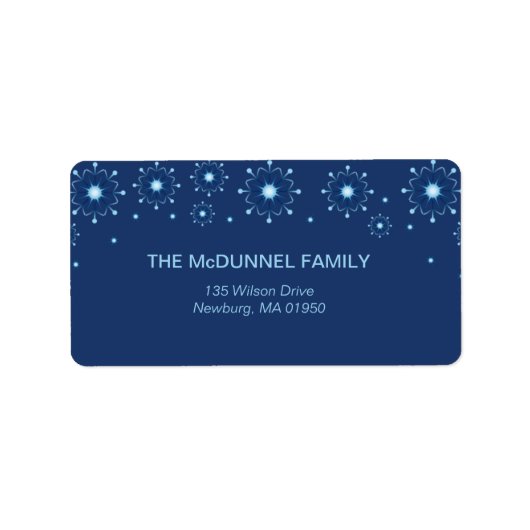 ブルースノーフレークスホリデー住所 シール (正面)
