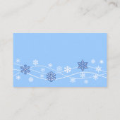 ブルースノーフレークスホリデー座席表 プレイスカード (裏面)