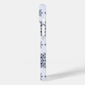 ブルースノーフレークダマスク模様 Case-Mate iPhoneケース (裏面 / 左)