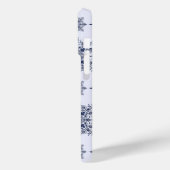 ブルースノーフレークダマスク模様 Case-Mate iPhoneケース (裏面 / 左)