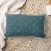 ブルースノーフレークデザイン装飾用クッション ランバークッション (ブランケット)