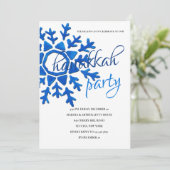 ブルースノーフレークハヌカーパーティの招待状 招待状 (スタンド正面)