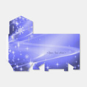 ブルースノーフレークパターンのクリスマスのお気に入りボックス フェイバーボックス (折り畳みなし)