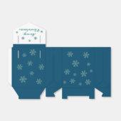 ブルースノーフレークパターンメリークリスマスホリデーボックス フェイバーボックス (折り畳みなし)