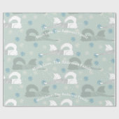 ブルースノーフレークファミリー名シバのセーターアステカを着た ラッピングペーパー (フラット)