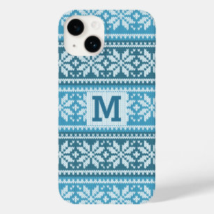 ブルースノーフレークフェイクニットセーター柄モノグラム Case-Mate iPhone 14ケース