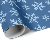 ブルースノーフレークフェスティバルホリデーギフトシームレス ラッピングペーパー (ロールコーナー)