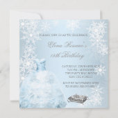 ブルースノーフレークフォトキンセアニェラ招待状 招待状 (裏面)