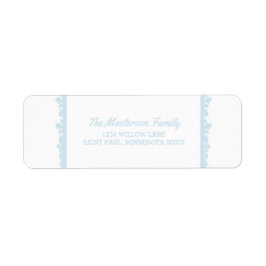 ブルースノーフレークフレームホリデー ラベル