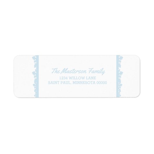 ブルースノーフレークフレームホリデー ラベル (正面)