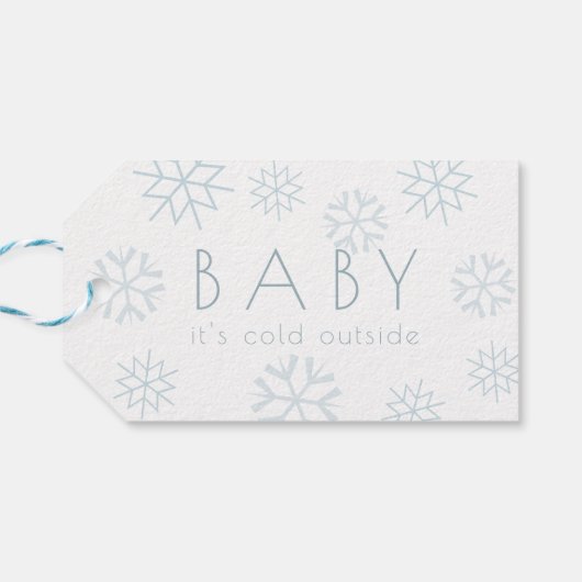 ブルースノーフレークベビーその冷たい外ありがとう ギフトタグ (裏面横)