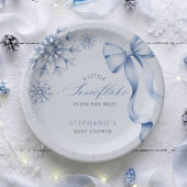 ブルースノーフレークベビーシャワー紙プレート ペーパープレート