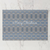 ブルースノーフレークライク紙クリスマスプレイスマット ペーパーパッド (正面)