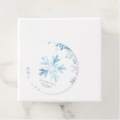 ブルースノーフレークラウンドメッセージカードファースト誕生日 フェイバータグ (インサイチュ)