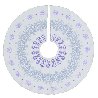 ブルースノーフレークリングや輪 ブラッシュドポリエステルツリースカート