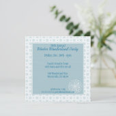 ブルースノーフレークワンダーランドパーティの招待状 招待状 (スタンド正面)