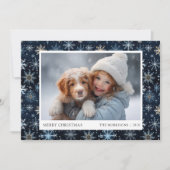 ブルースノーフレーク写真クリスマスカード シーズンカード (正面)