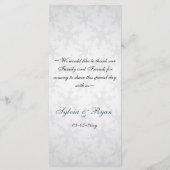 ブルースノーフレーク冬のウェディングメニュー メニュー (裏面)