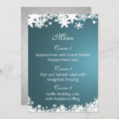 ブルースノーフレーク冬のウェディングメニュー メニュー (正面/裏面)