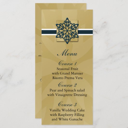 ブルースノーフレーク冬のウェディングメニュー メニュー (正面/裏面)