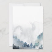 ブルースノーフレーク冬のベビーシャワー サンキューカード (裏面)