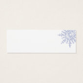 ブルースノーフレーク冬の結婚式ありがとうメッセージカード (裏面)