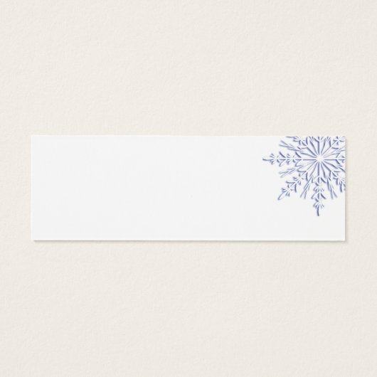 ブルースノーフレーク冬の結婚式ありがとうメッセージカード (裏面)